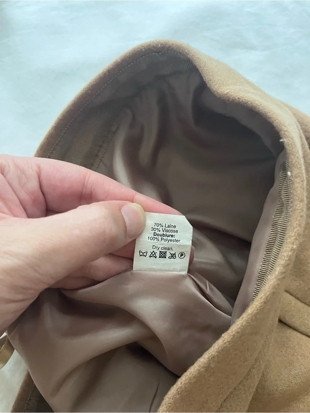 J. Crew Tan Mini Skirt Wool Suiting Size 0
